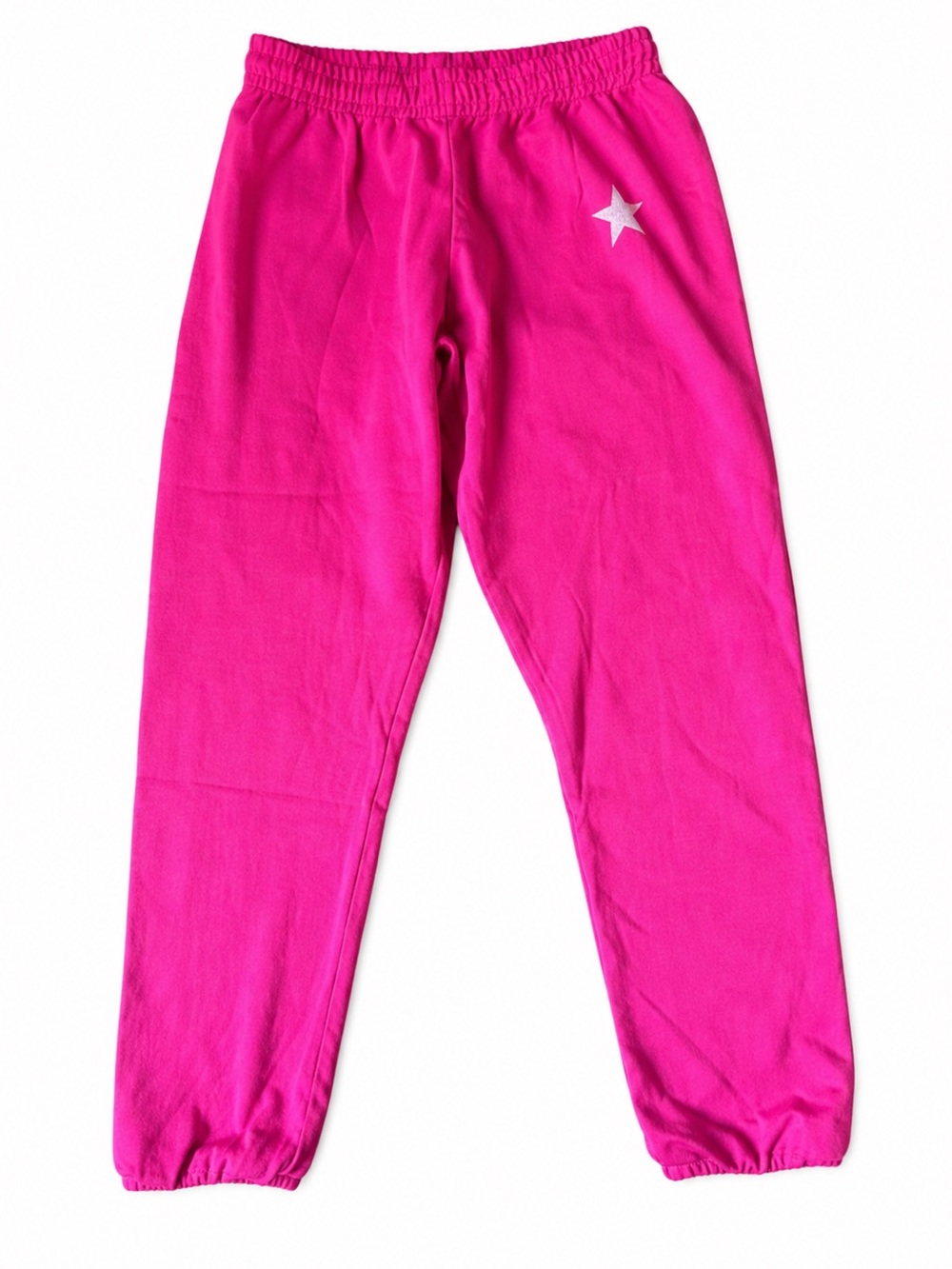 NWT $78 Aqua Athletic Pink Star‎ cropped jogger Sweatpants size XS